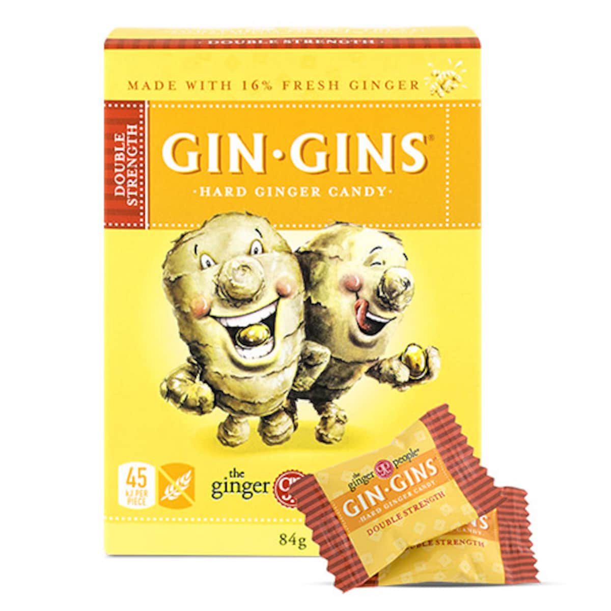 The Ginger People Gin Gins Ginger Candy Hard Double Strength 84g