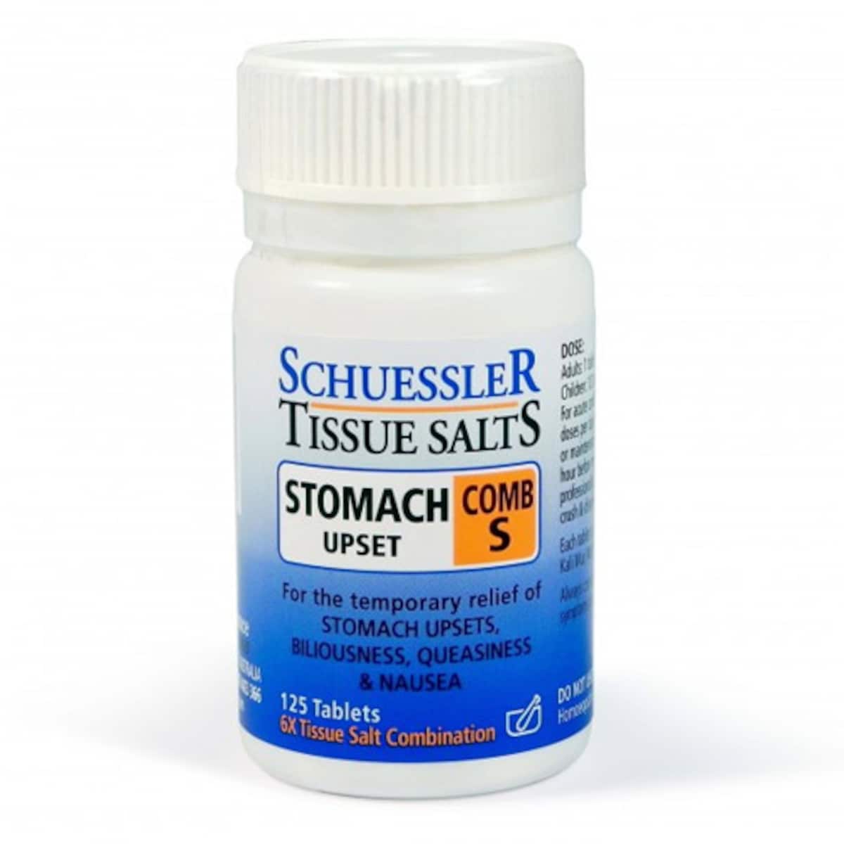 Schuessler Tissue Salts Comb S Stomach Upset 125 Tablets