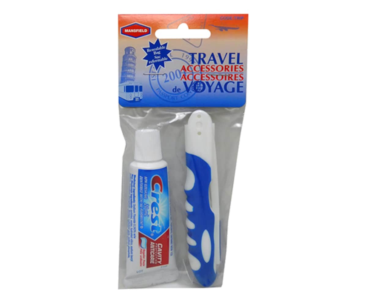Mansfield Travel Toothbrush & Toothpaste Kit