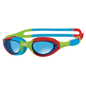 Zoggs Junior Super Seal Swim Goggles Blue & Camo with Tinted Lenses (6 to 14yrs)