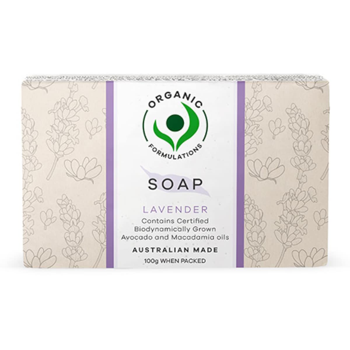 Organic Formulations Lavender Soap 100g