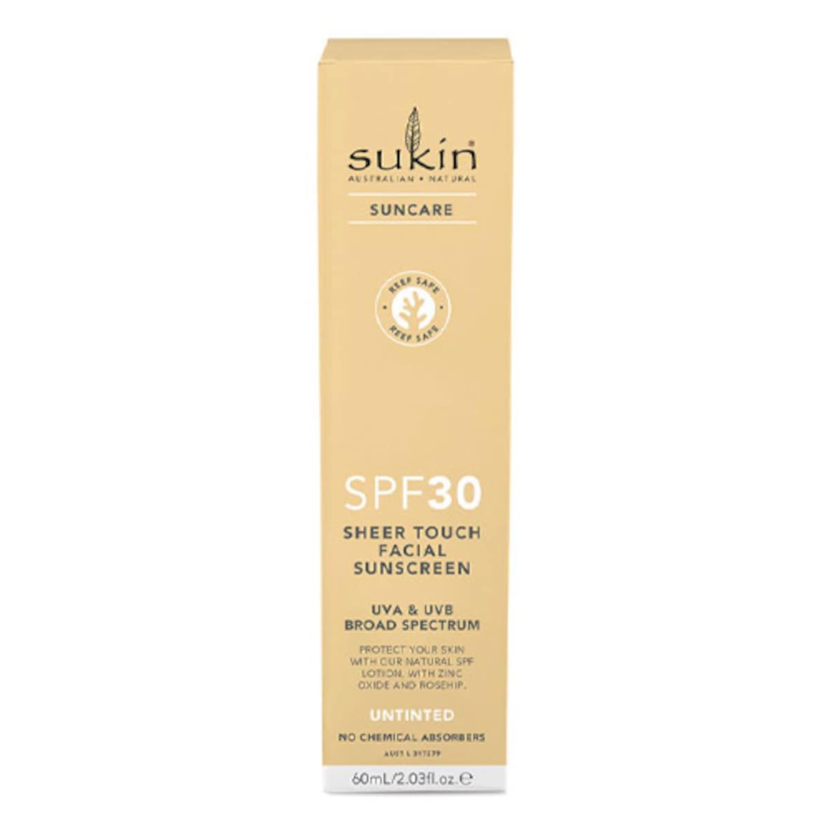 Sukin Sheer Touch Facial Sunscreen Untinted Spf30 60Ml | Healthylife