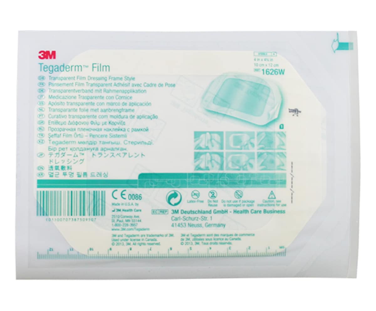 3M Tegaderm Transparent Film Dressing 1626W 10cm x 12cm Single