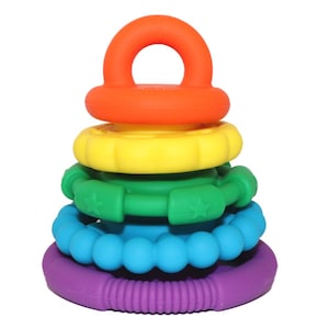 Jellystone Designs Baby Rainbow Stacker & Teether Toy Bright