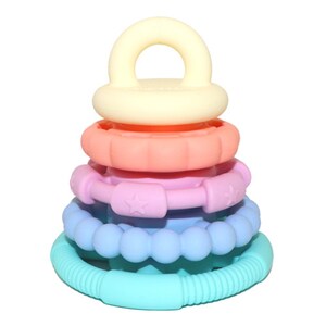 Jellystone Designs Baby Rainbow Stacker & Teether Toy Pastel