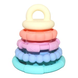 Jellystone Designs Baby Rainbow Stacker & Teether Toy Pastel