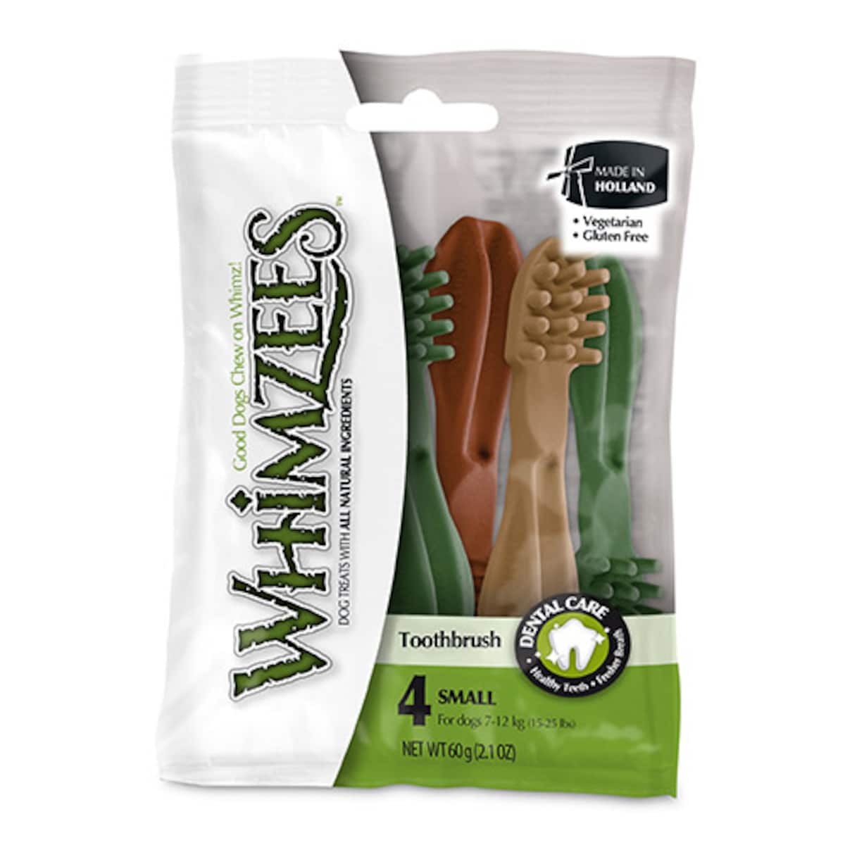 Whimzees Dental Toothbrush Small Dog 4 Pack