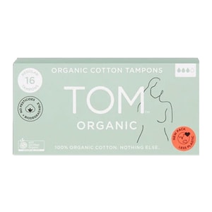 Tom Organic Cotton Tampons Regular 16 Pack
