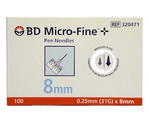 BD Microfine+ Pen Needles 31G x 8mm 100 Needles
