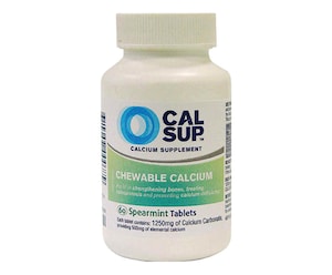 Cal Sup Chewable Calcium Tablets Spearmint 500mg 60 Pack