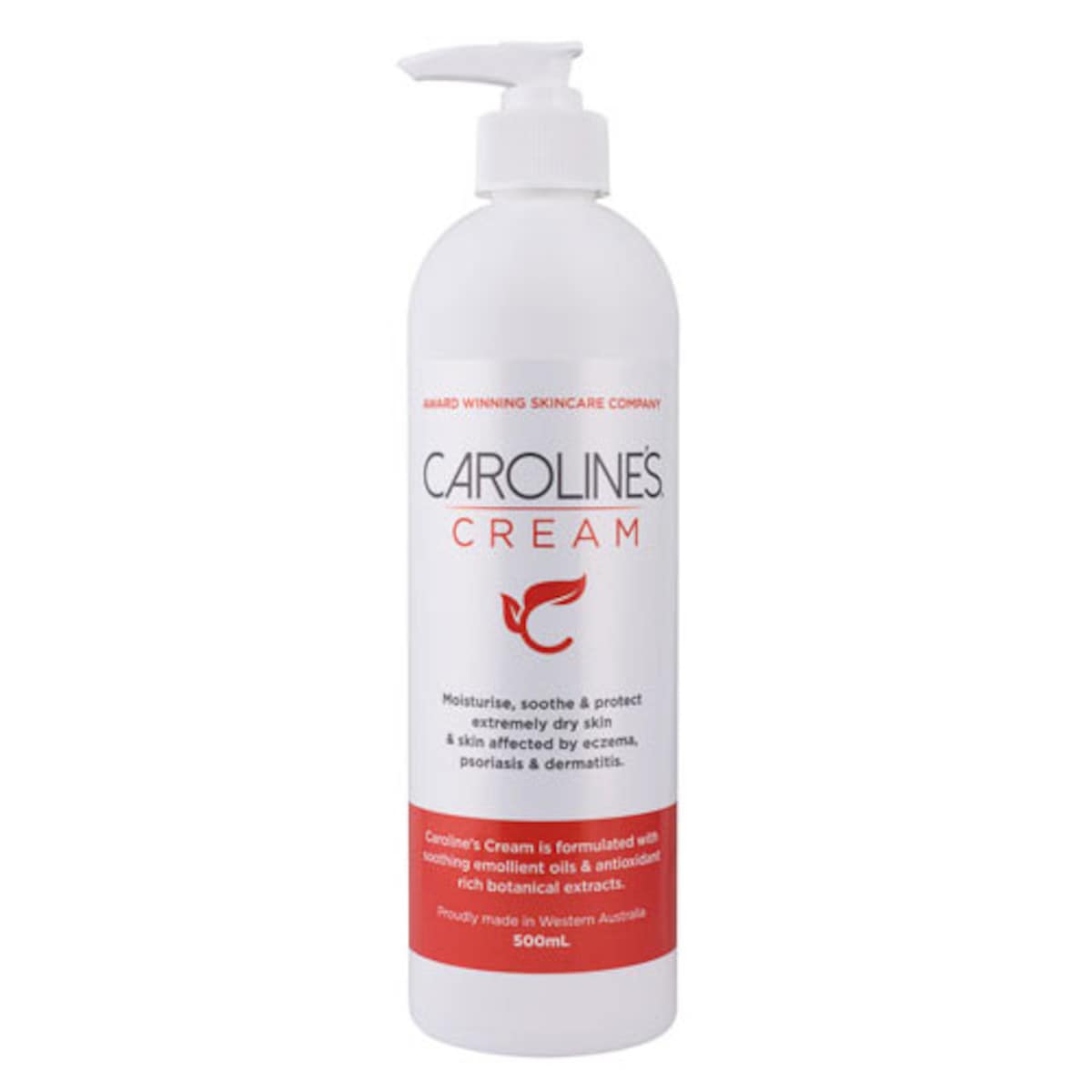 Carolines Cream Pump for Dry & Stressed Skin 500ml