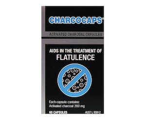Charcocaps Activated Charcoal Capsules 200mg 60 Capsules