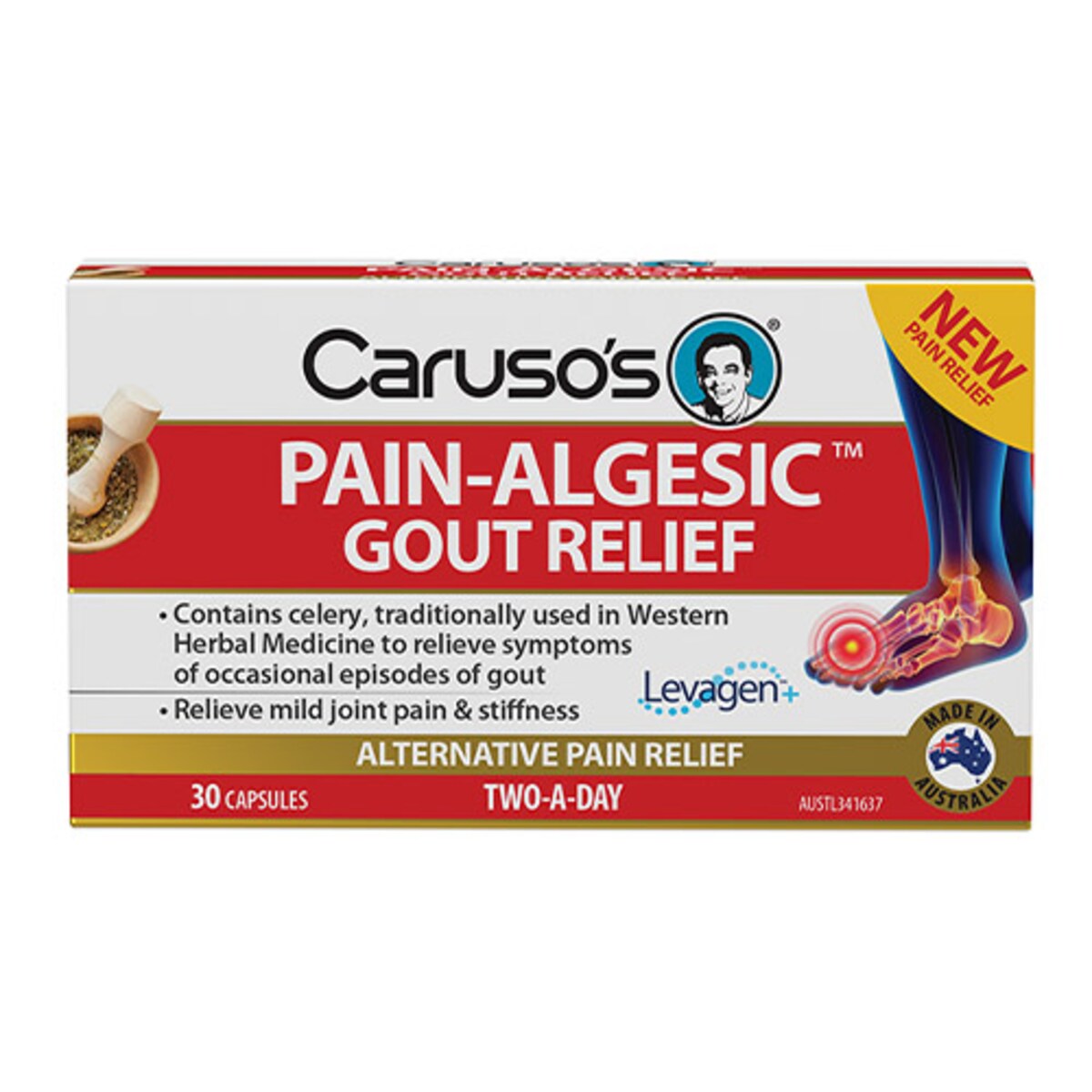 Carusos Pain-Algesic Gout Relief 30 Capsules