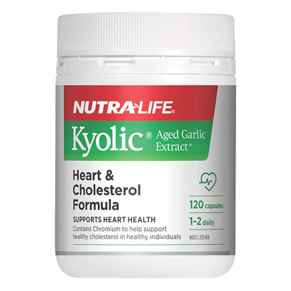 Nutra-Life Kyolic Aged Garlic Extract Heart & Cholesterol 120 Capsules Australia