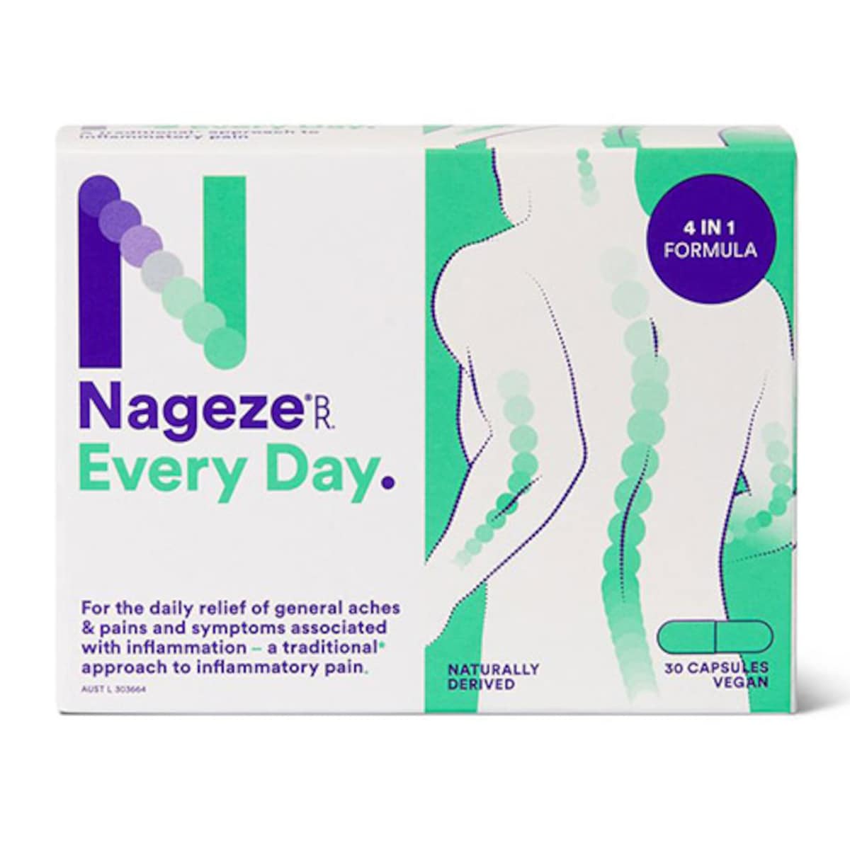 Nageze Every Day Pain & Inflammation Relief 30 Capsules