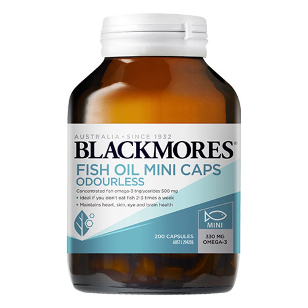 Blackmores Fish Oil Odourless Mini 200 Capsules
