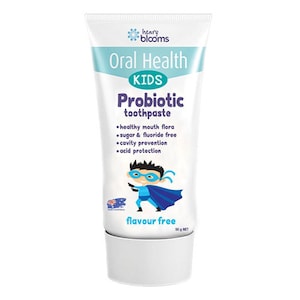 Henry Blooms Kids Probiotic Toothpaste Flavour Free 50g