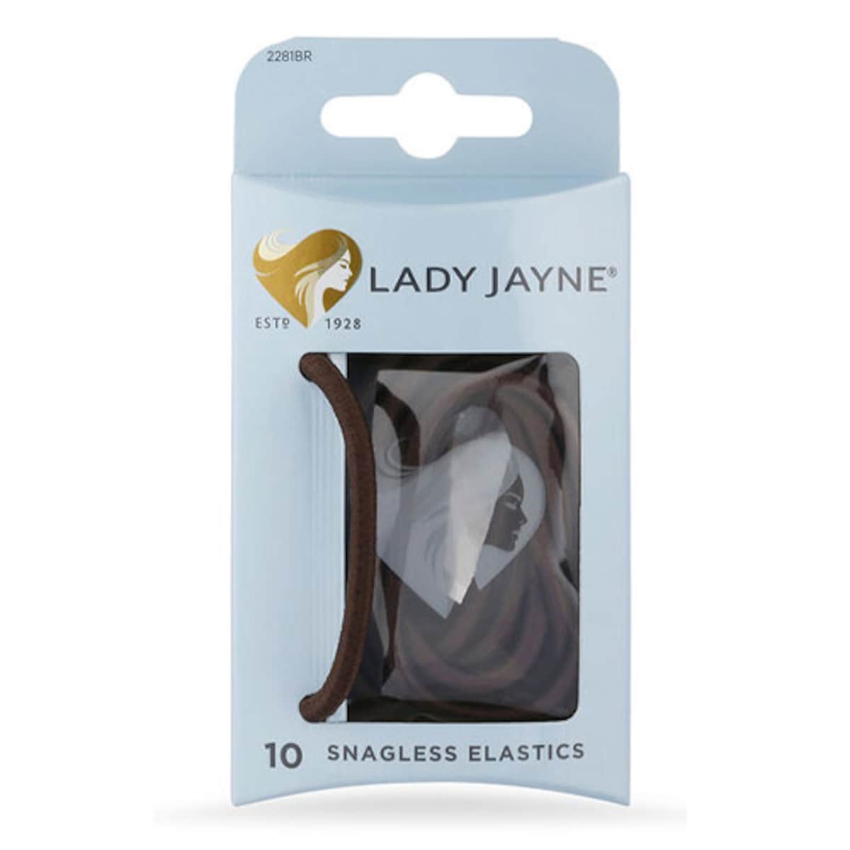Lady Jayne Snagless Thick Elastics Brown 10 Pack