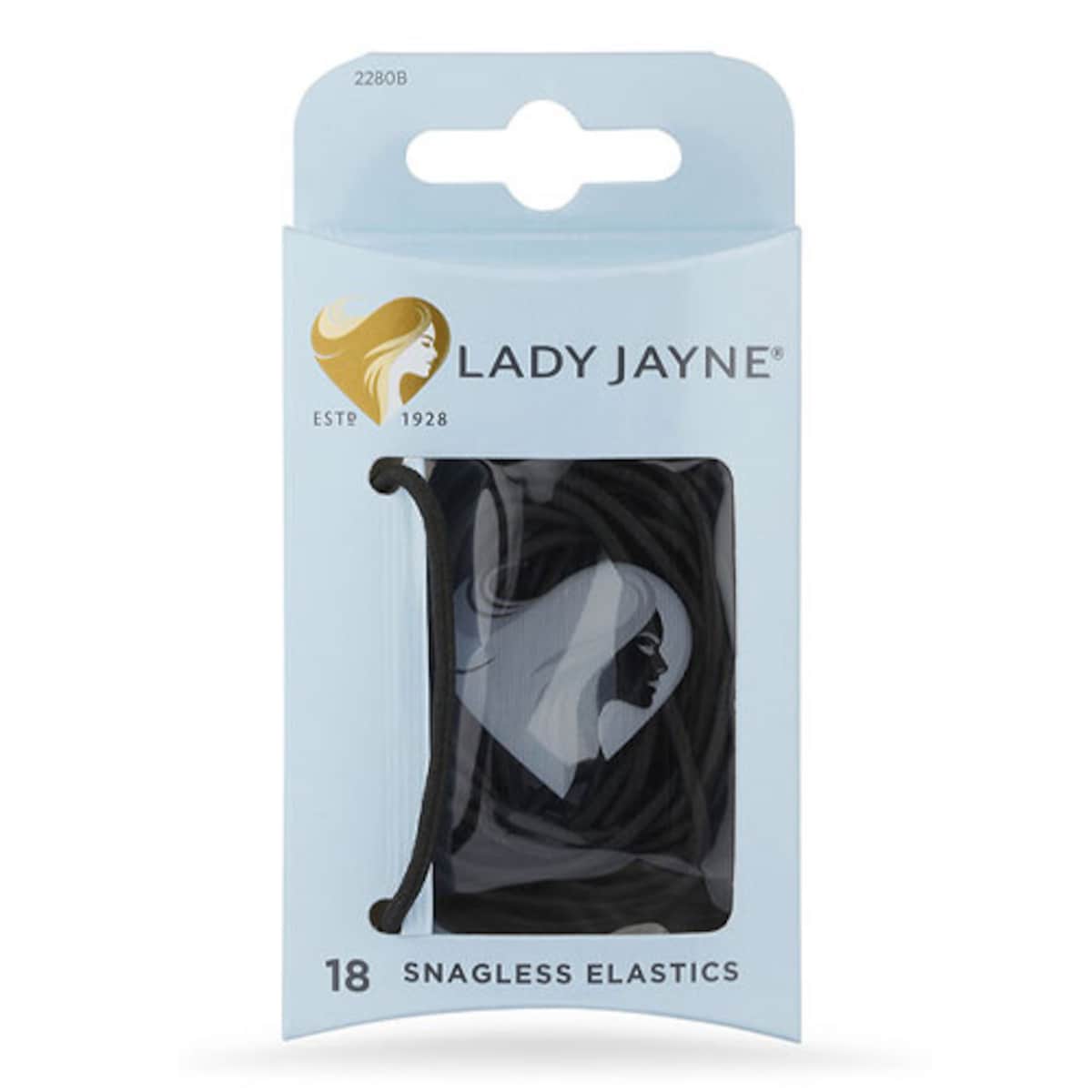 Lady Jayne Snagless Elastics Black 18 Pack