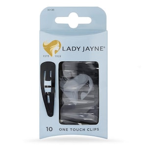 Lady Jayne One Touch Clips Black 10 Pack