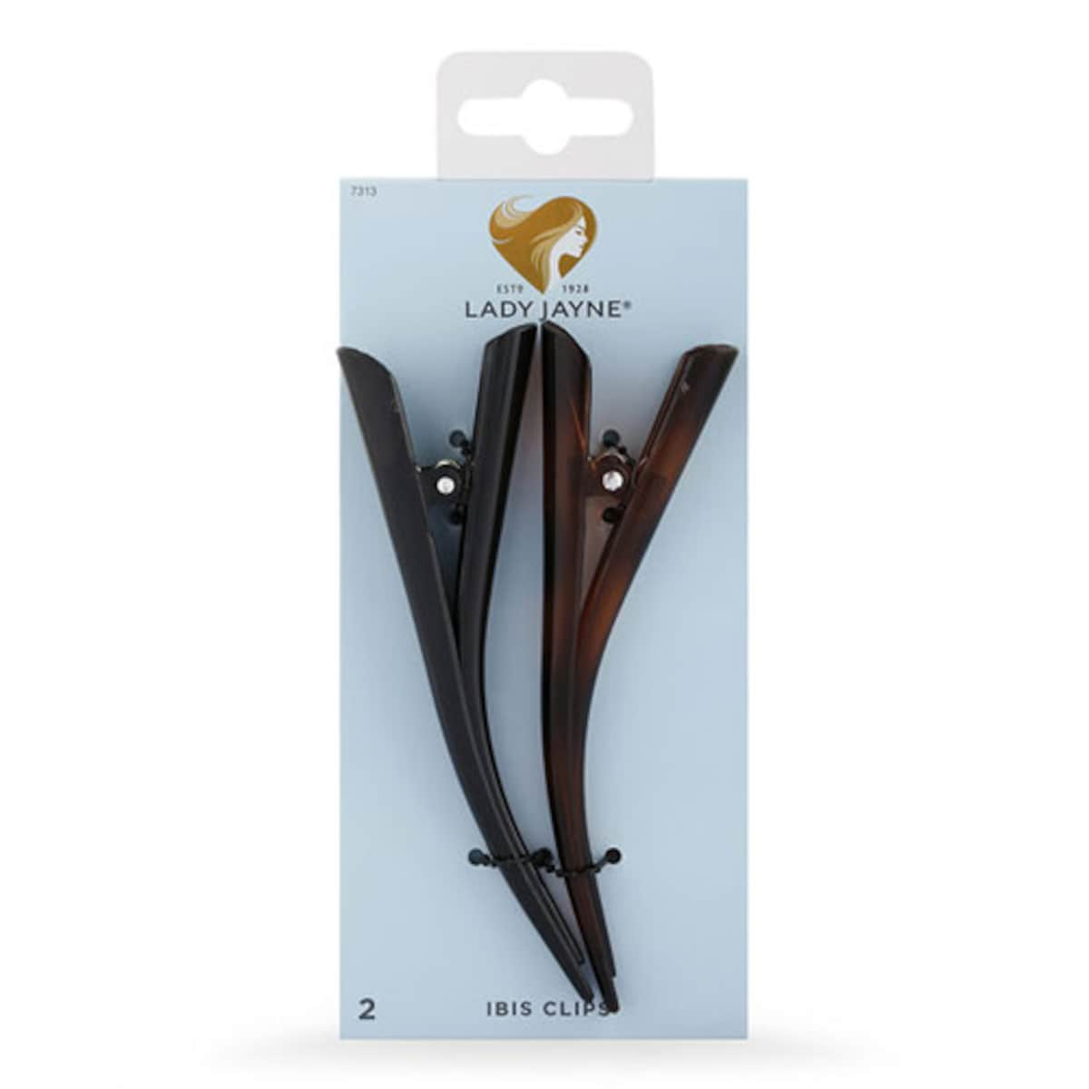 Lady Jayne Ibis Clips Shell & Black 12cm 2 Pack