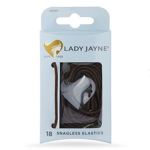 Lady Jayne Snagless Elastics Brown 18 Pack