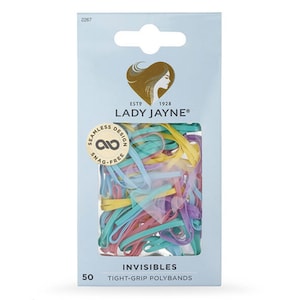 Lady Jayne Pastel Snagless Elastomer Elastics 2.5cm 50 Pack