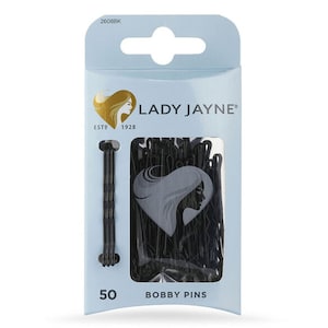 Lady Jayne Bobby Pins Black 4.5cm 50 Pack