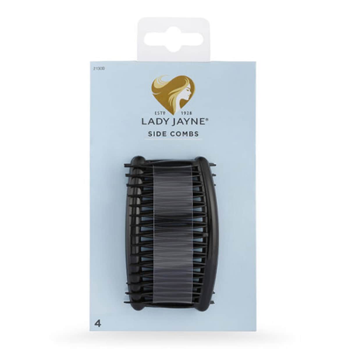 Lady Jayne Side Comb Black 4 Pack