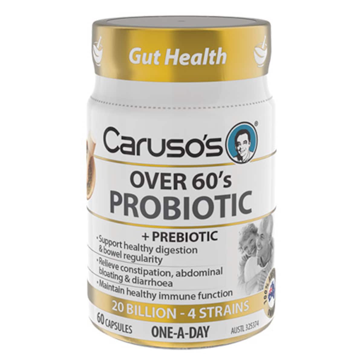 Carusos Over 60's Probiotic 60 Capsules