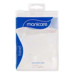 Manicare Travel Cosmetic Jars with Spatula 2 Pack