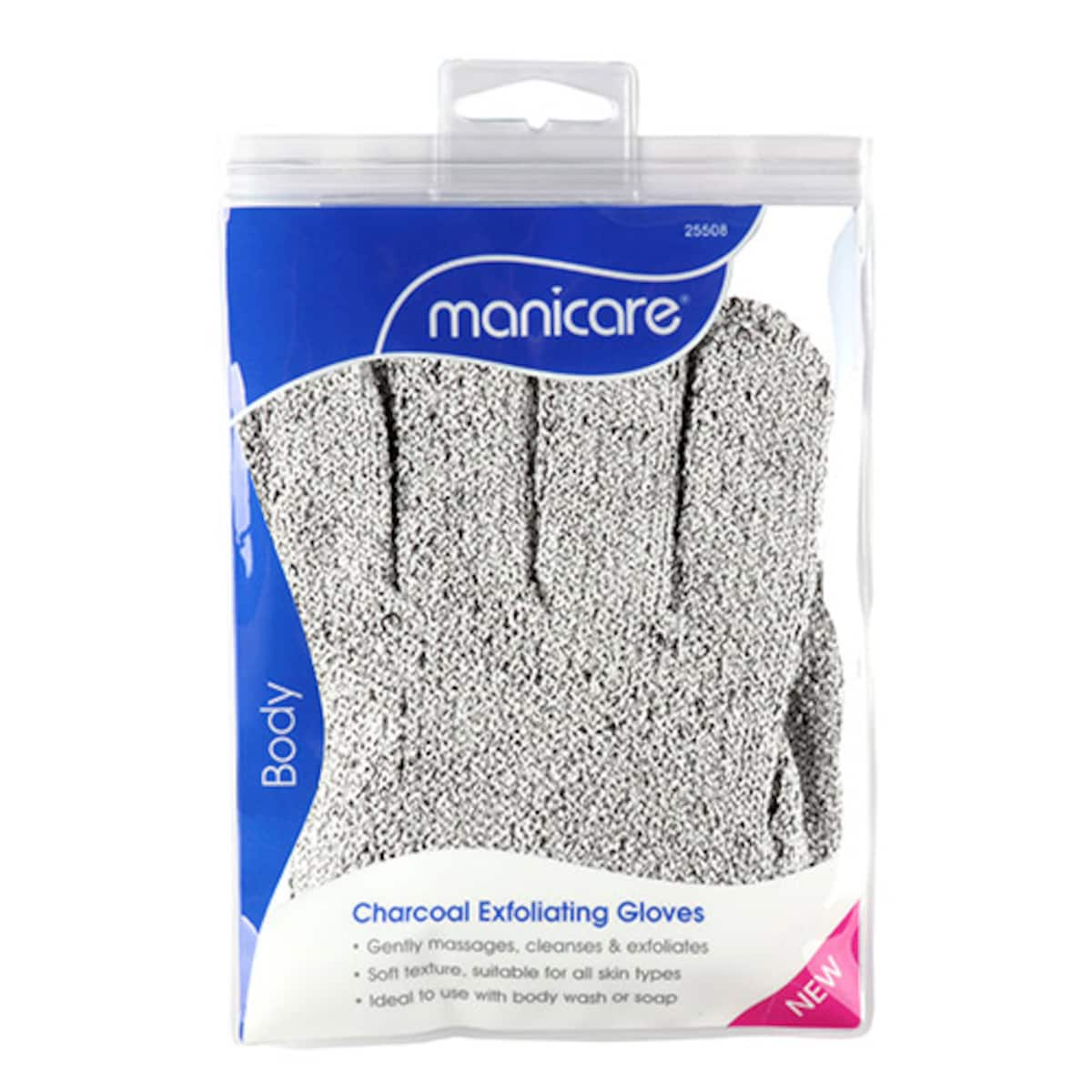 Manicare Charcoal Detox Exfoliating Gloves