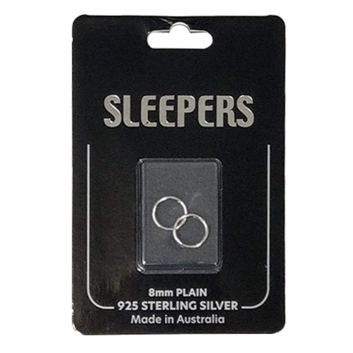 Studex Plain Mini 8mm Sleeper Earring Silver 1 Pair