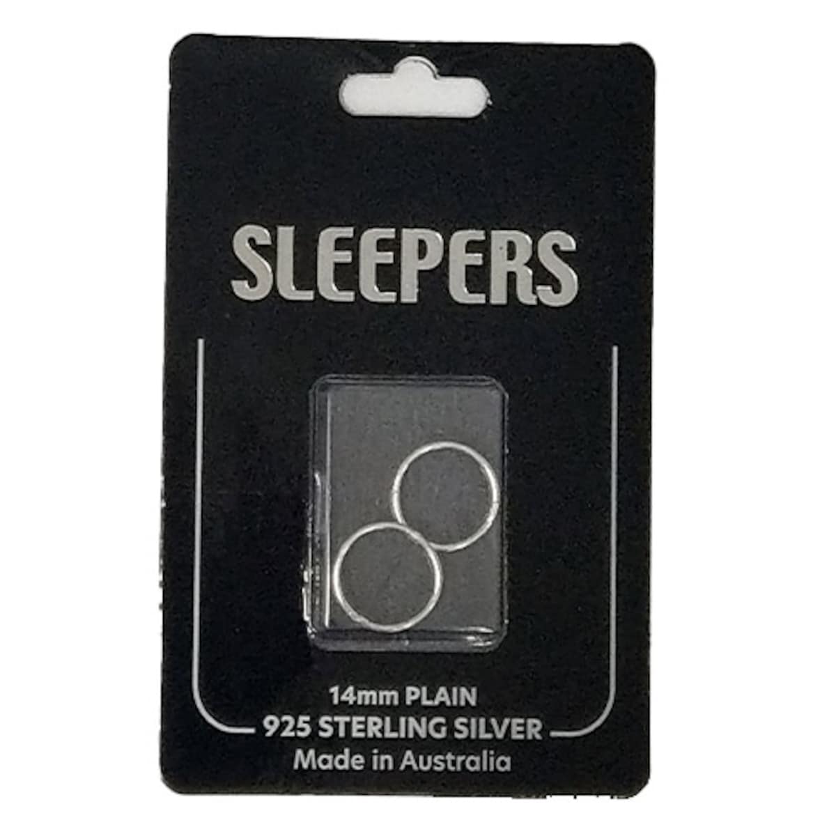 Studex Plain Medium 14mm Sleeper Earring Silver 1 Pair