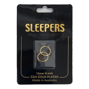 Studex Plain Small 12mm Sleeper Earring Gold 1 Pair