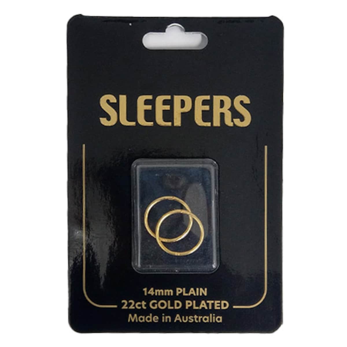 Studex Plain Medium 14mm Sleeper Earring Gold 1 Pair