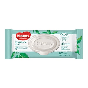 Huggies Fragrance Free 80 Thick Baby Wipes