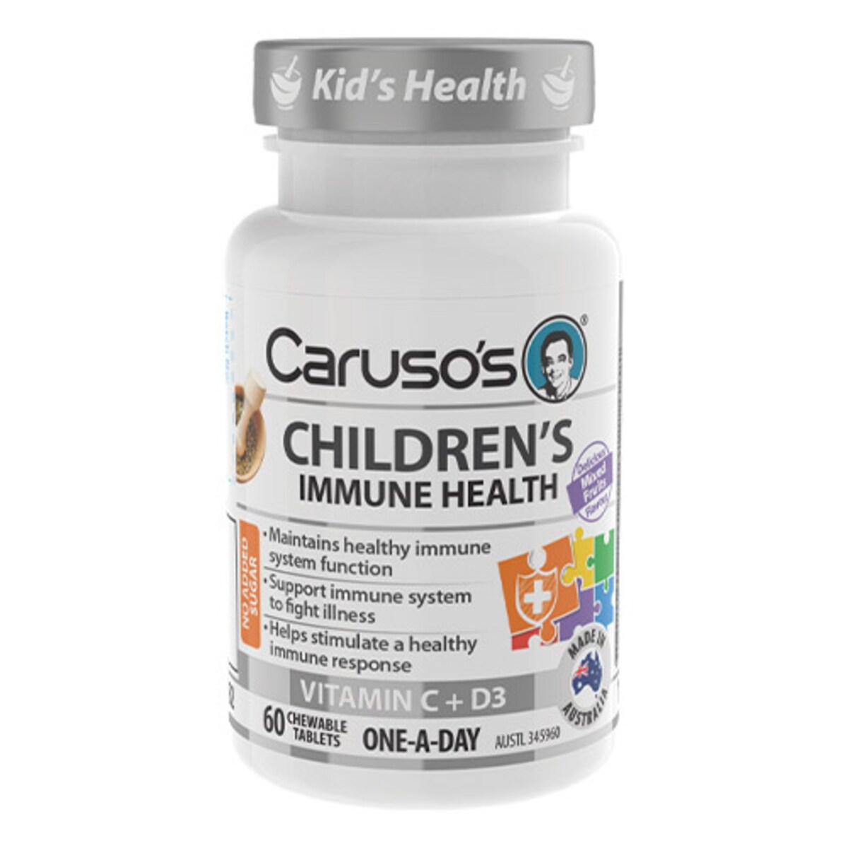 Carusos Childrens Immune Health 60 Chewable Tablets