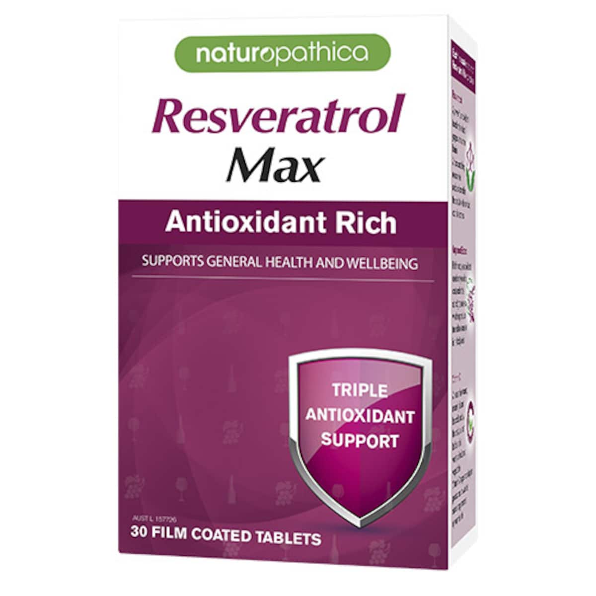 Naturopathica Resveratrol Max Antioxidant Rich 30 Tablets