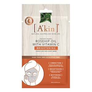 Akin Rosehip Oil With Vitamin C Brightening Face Sheet Mask 1 Pack