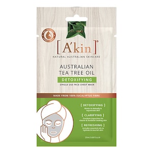 Akin Australian Tea Tree Oil Detoxifying Face Sheet Mask 1 Pack