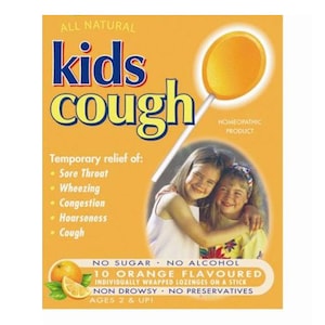 Key Sun Kids Cough Lozenges Orange Flavour 10 Pack