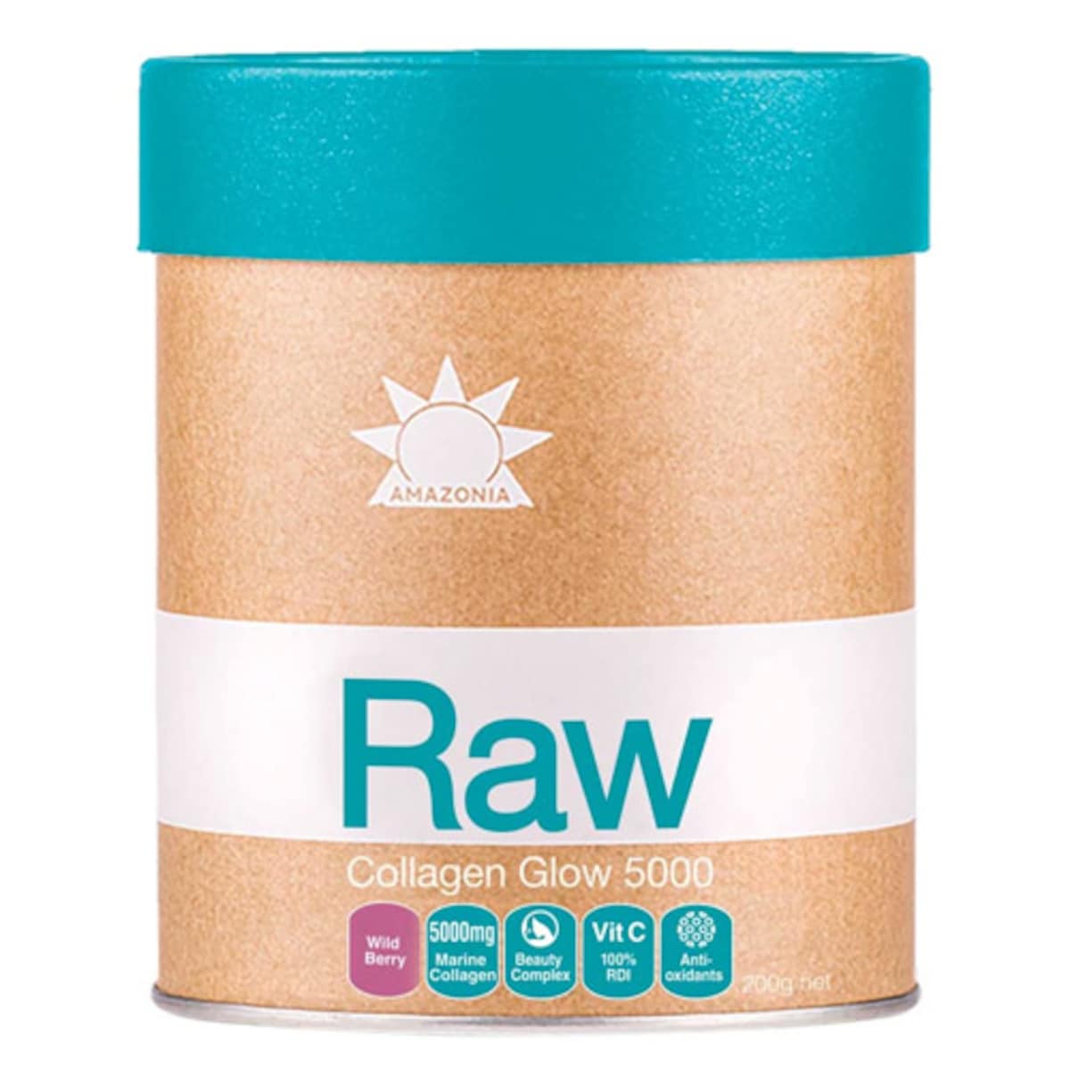 Amazonia Raw Beauty Collagen Glow Wild Berry 200g