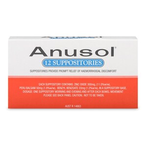 AnuSol Haemorrhoid Suppositories 12 Pack