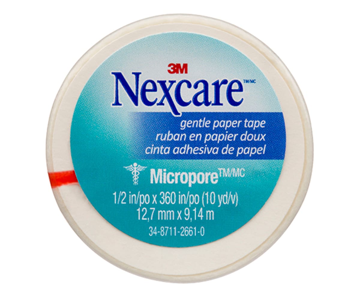 Nexcare Micropore Gentle Paper Tape White 12.5mm x 9.1m 1 Roll