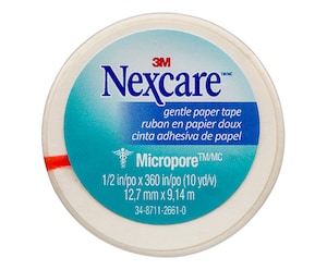 Nexcare Micropore Gentle Paper Tape White 12.5mm x 9.1m 1 Roll