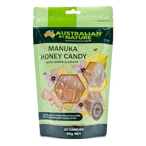 Australian by Nature Manuka Honey Candy with Lemon & Ginger 30 Candies