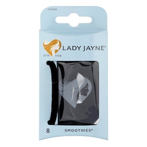 Lady Jayne Smoothies Luxury Velvet Elastics Black 8 Pack