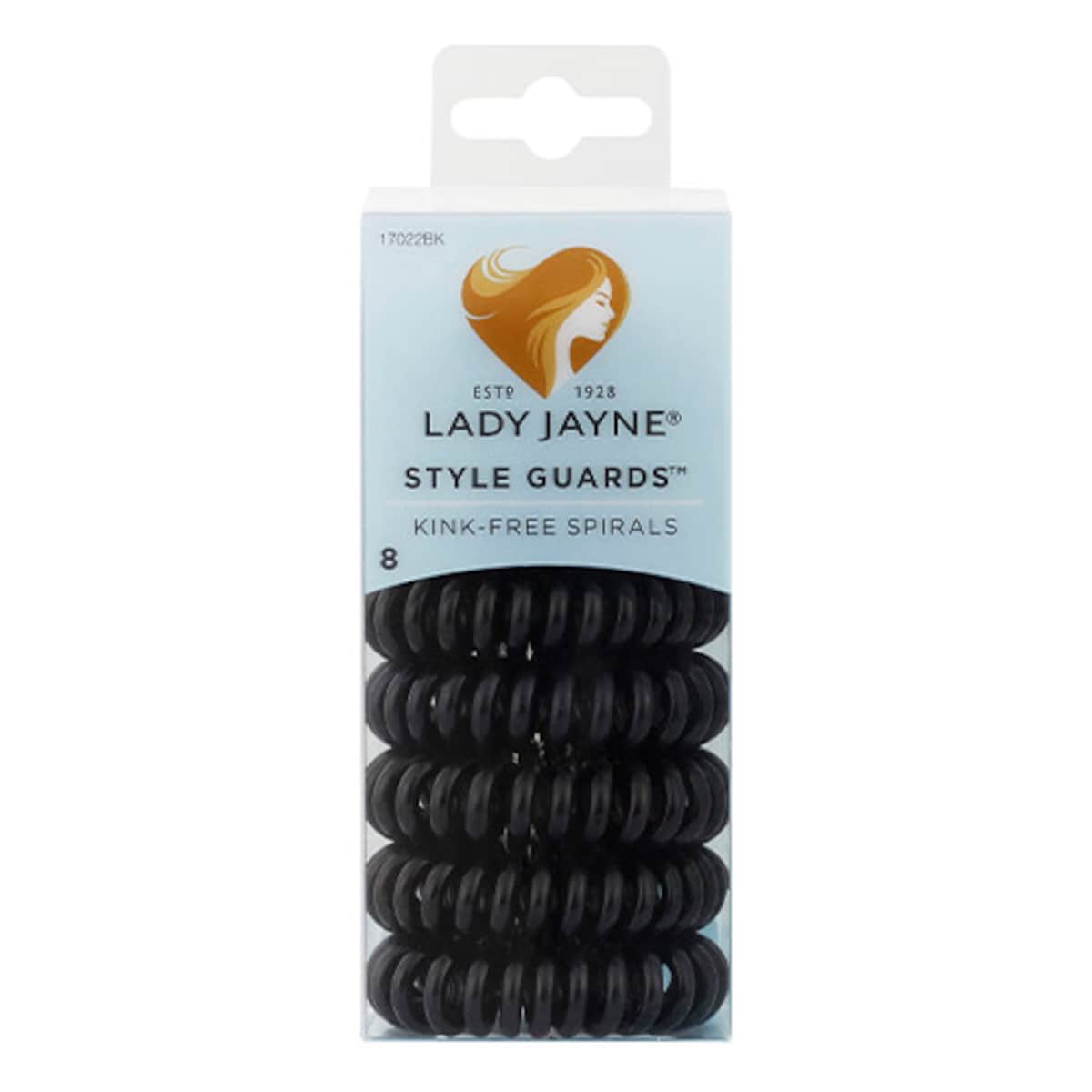 Lady Jayne Style Guards Kink Free Spirals Black 8 Pack