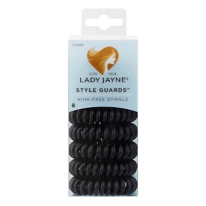 Lady Jayne Style Guards Kink Free Spirals Black 8 Pack